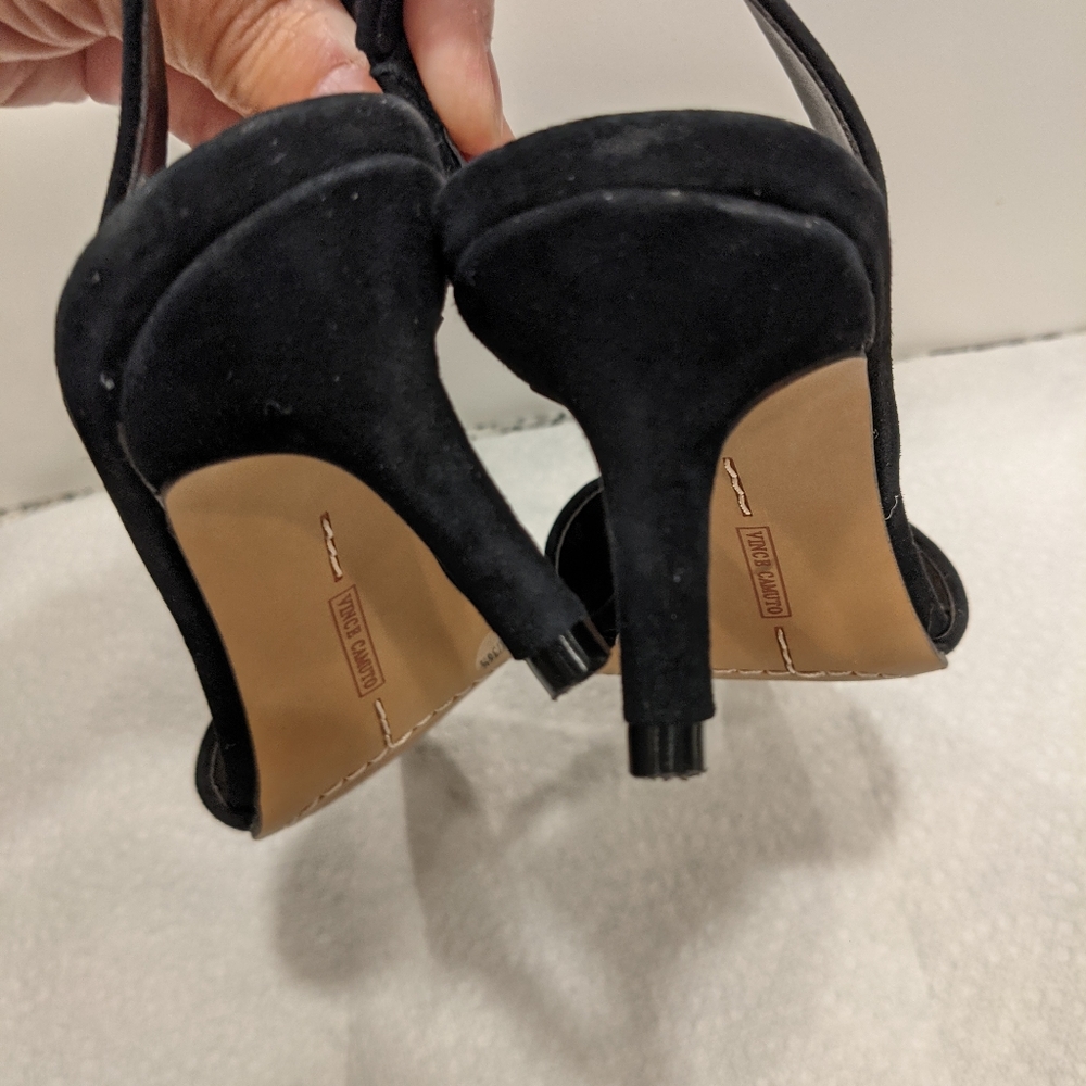 Vince Camuto Suede Kitten Heel Slingback Pumps - Gem